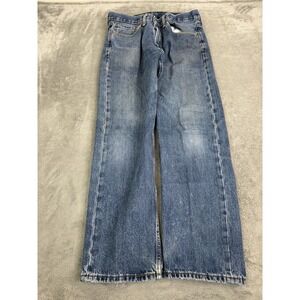 Levis 505 Regular Fit Straight Jeans Men's Size 34x30 Blue